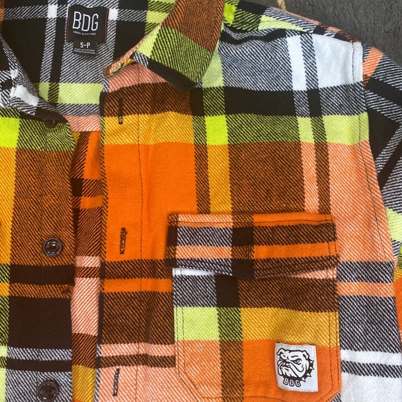 SOLD BDG Urban Outfitters Flannel Shirt 🧡💛 Size Small - Picture 5 of 7